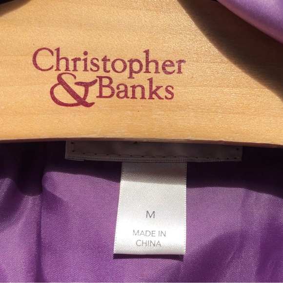 Christopher & Banks purple coat size medium - Picture 4 of 17